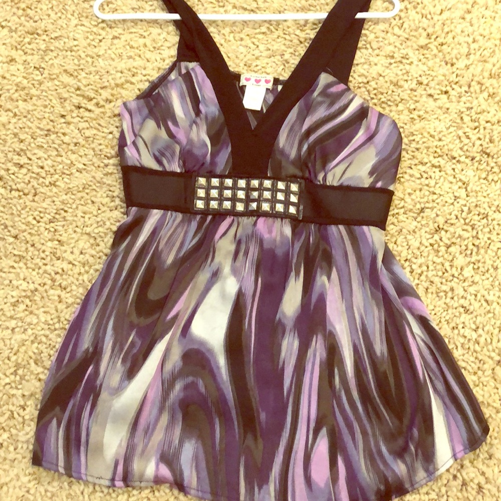 Purple tank top with studs